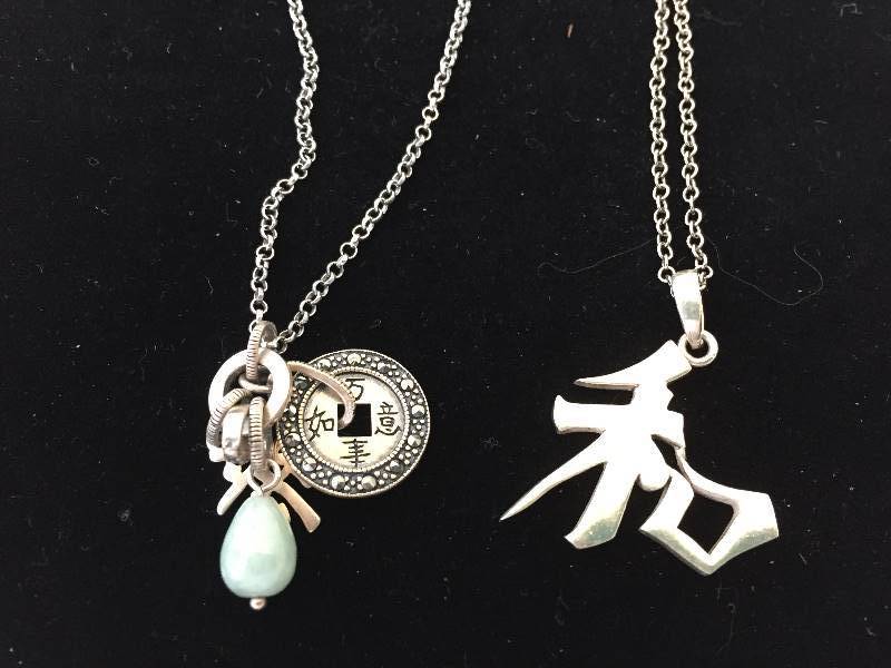 lot 436 image: Sterling Silver  Necklaces - Asian Decorations