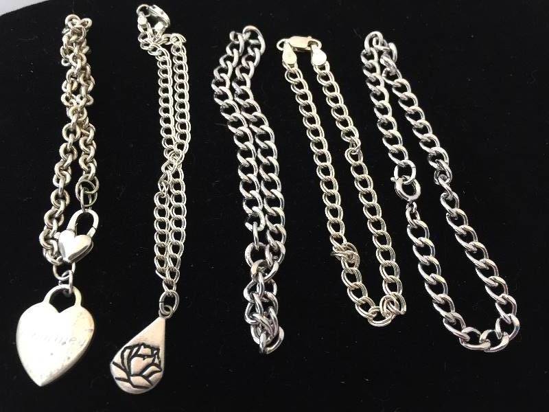 lot 459 image: Sterling Silver Charm Bracelets