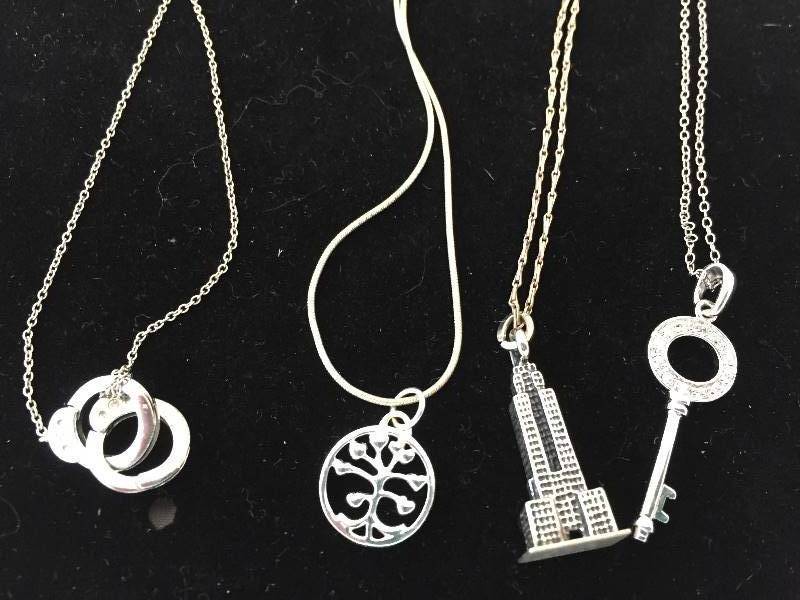 lot 502 image: Sterling Silver Necklaces