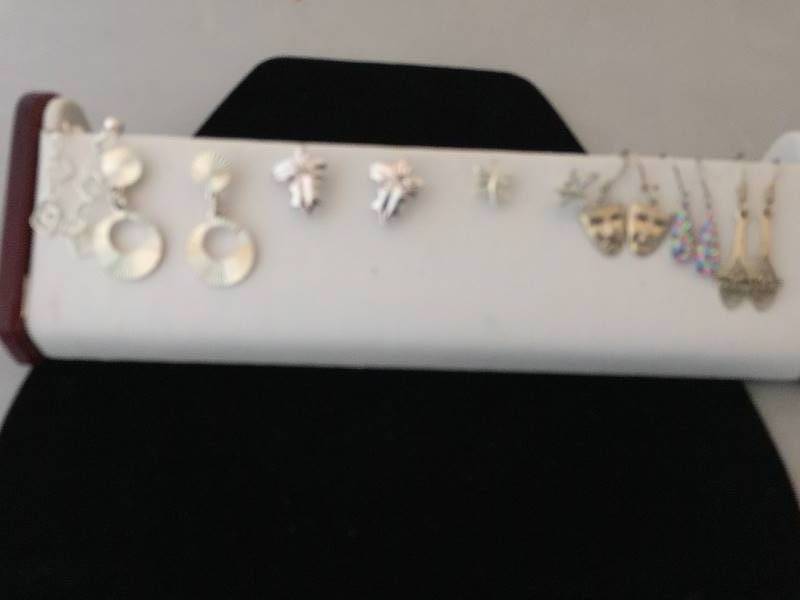 lot 503 image: Sterling Silver Pierced Earrings