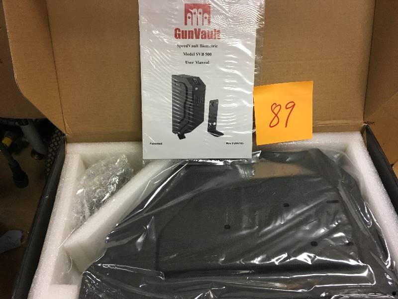 lot 89 image: Gun Vault SpeedVault Biometric Handgun Safe with Fingerprint Reader New
