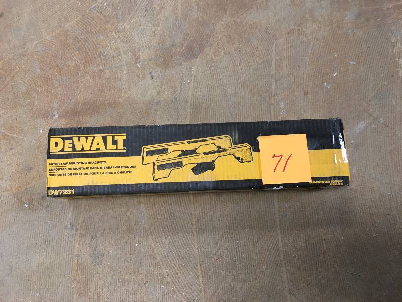 lot 71 image: DeWalt Miter Saw Workstation Tool Mounting Brackets New