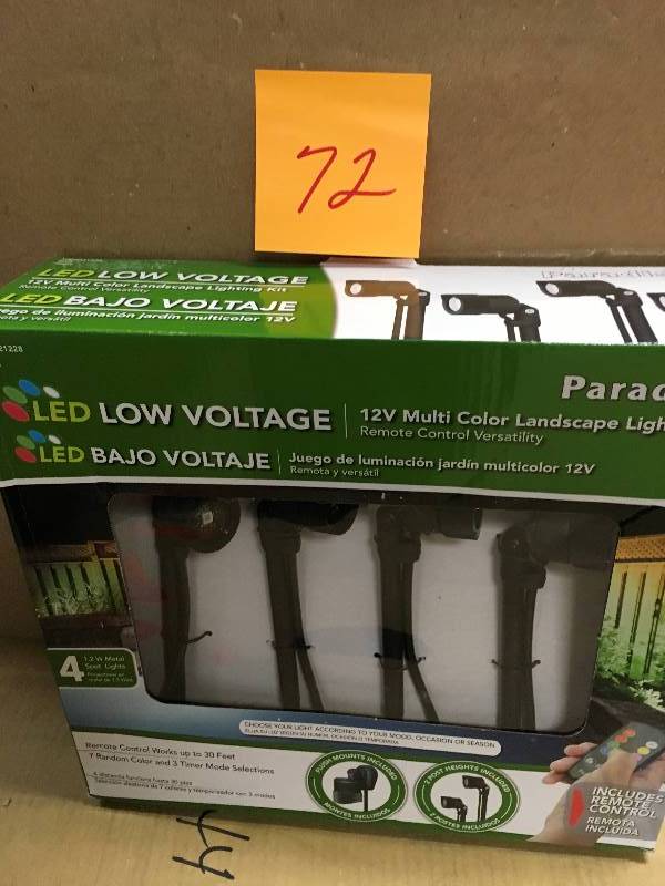 lot 72 image: Multi Color LED Nano Spot Light (4-Pack) Not Used