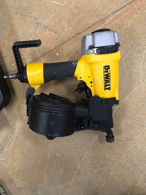 lot 50 image: DeWalt Pneumatic 15-Degree Coil Siding Nailer in very good condition