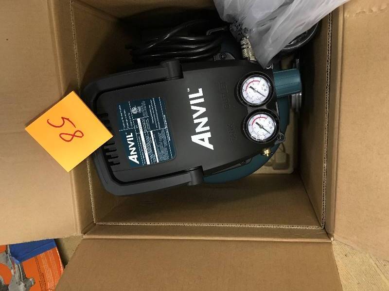 lot 58 image: Anvil 2G Pancake Air Compressor open box in like new condition