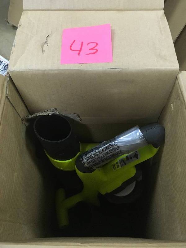 lot 43 image: RYOBI ONE 18-Volt Lithium-Ion String TrimmerEdger and Blower Combo Kit 2.0 Ah Battery and Charger Included Not used