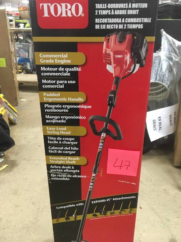 lot 47 image: Toro 2-Cycle 25.4 cc Attachment Capable Straight Shaft Gas String Trimmer in good working conditions