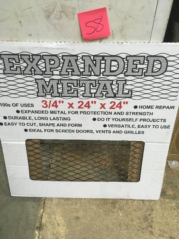 lot 58 image: Everbilt 24 in. x 34 in. x 24 in. Plain Expanded Metal Sheet New