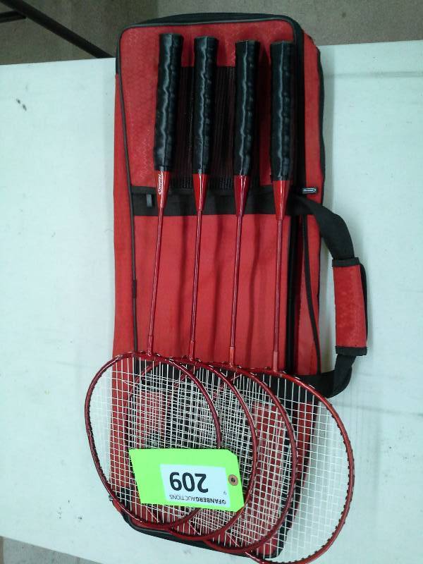 lot 209 image: Badminton Set with Case