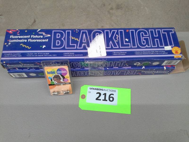 lot 216 image: Black light and Button Strobes