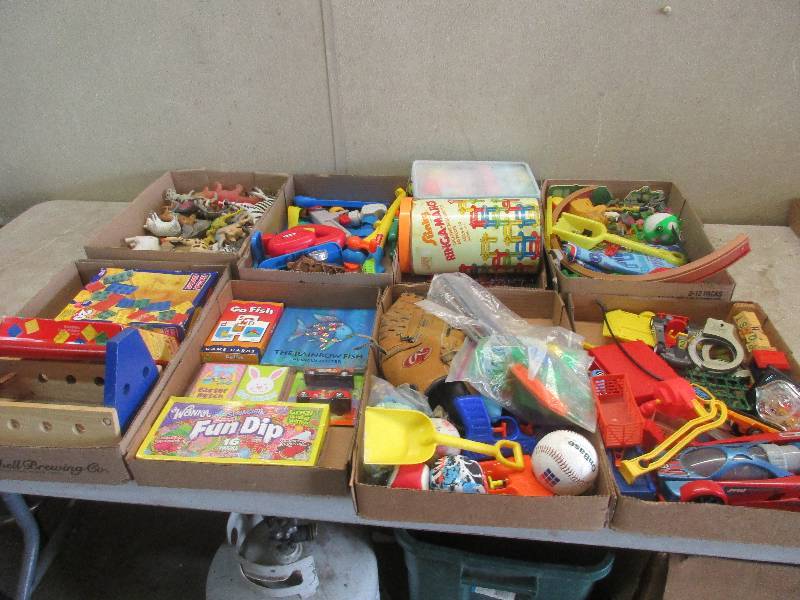 boxes of toys