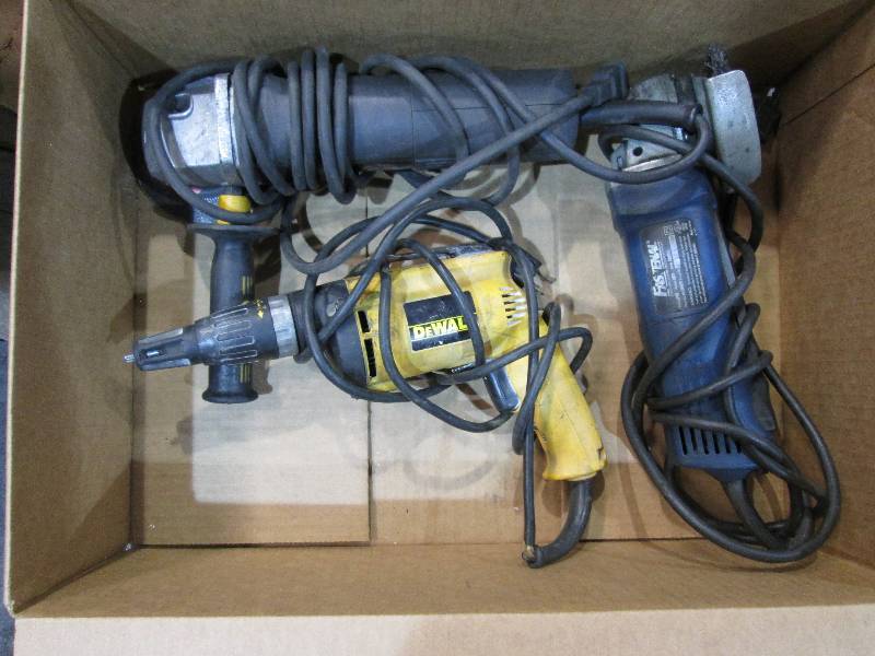 lot 74 image: 3 grinders and a drill...