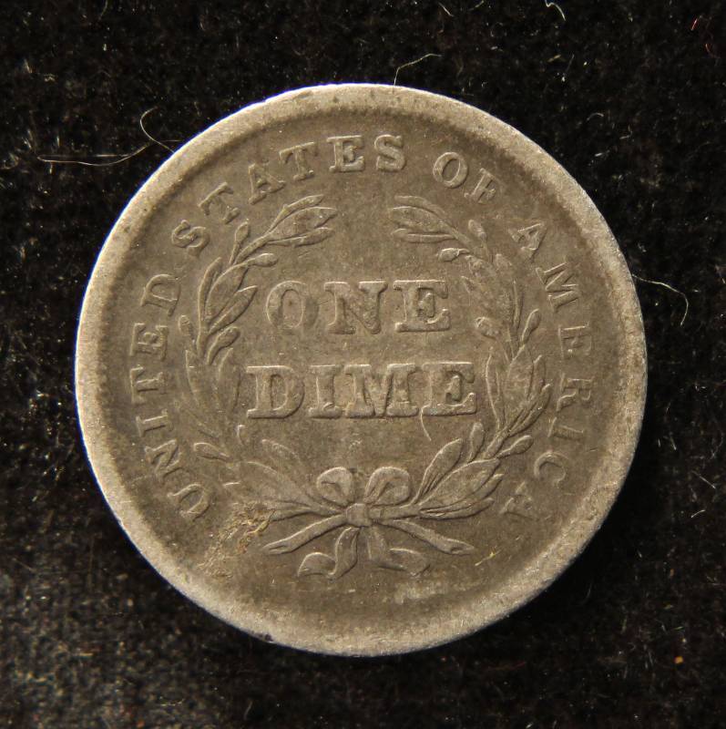 1838 SEATED LIBERTY DIME FINE