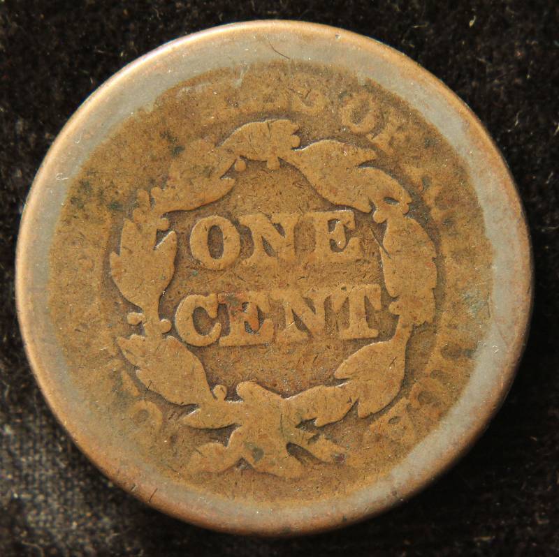 1850 US BRAIDED HAIR LARGE CENT