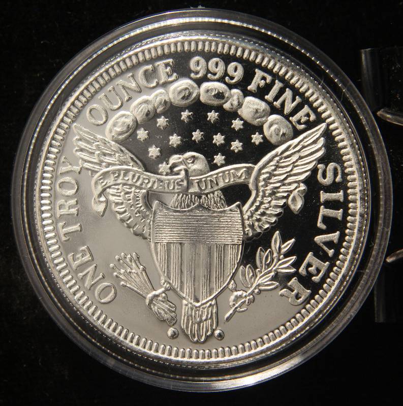 1 TROY OZ. .999 FINE SILVER DEPT OF THE ARMY IN AIRTITE HOLDER