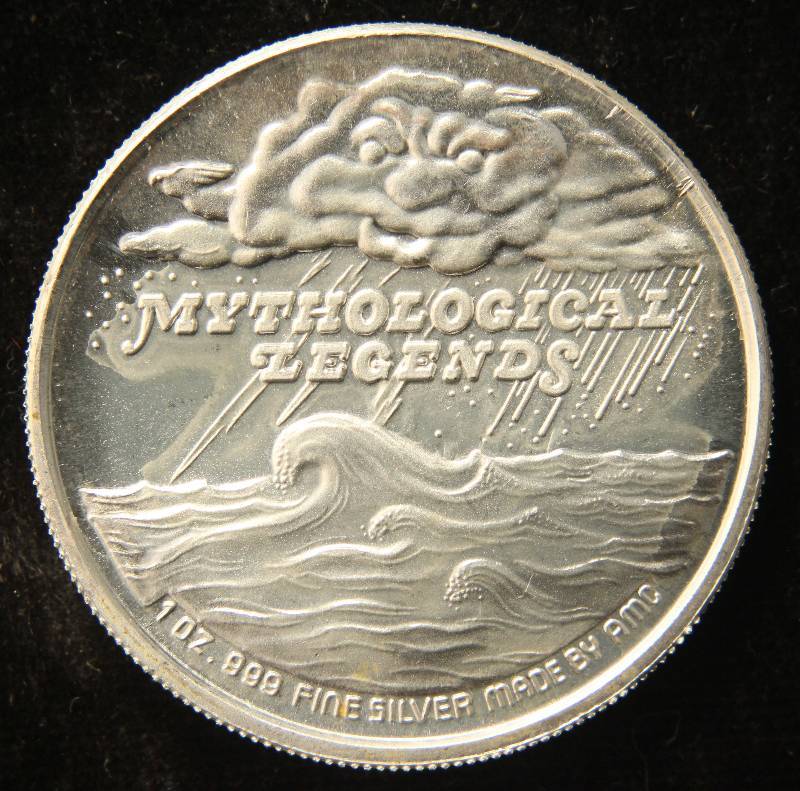 1 TROY OZ. .999 FINE SILVER ANGEL OF THE GODS BY AMC