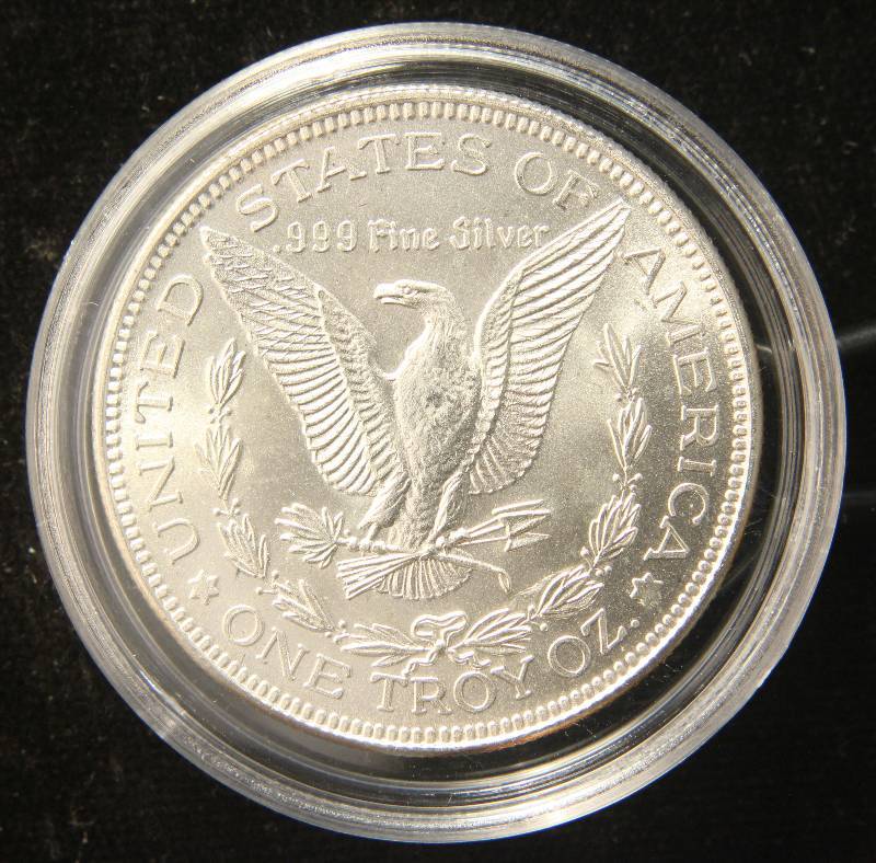 1 TROY OZ. .999 FINE SILVER MORGAN DOLLAR DESIGN IN AIRTITE