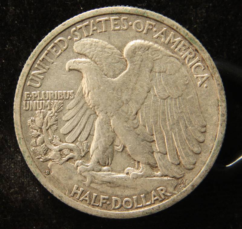 1942-S WALKING LIBERTY HALF DOLLAR XF