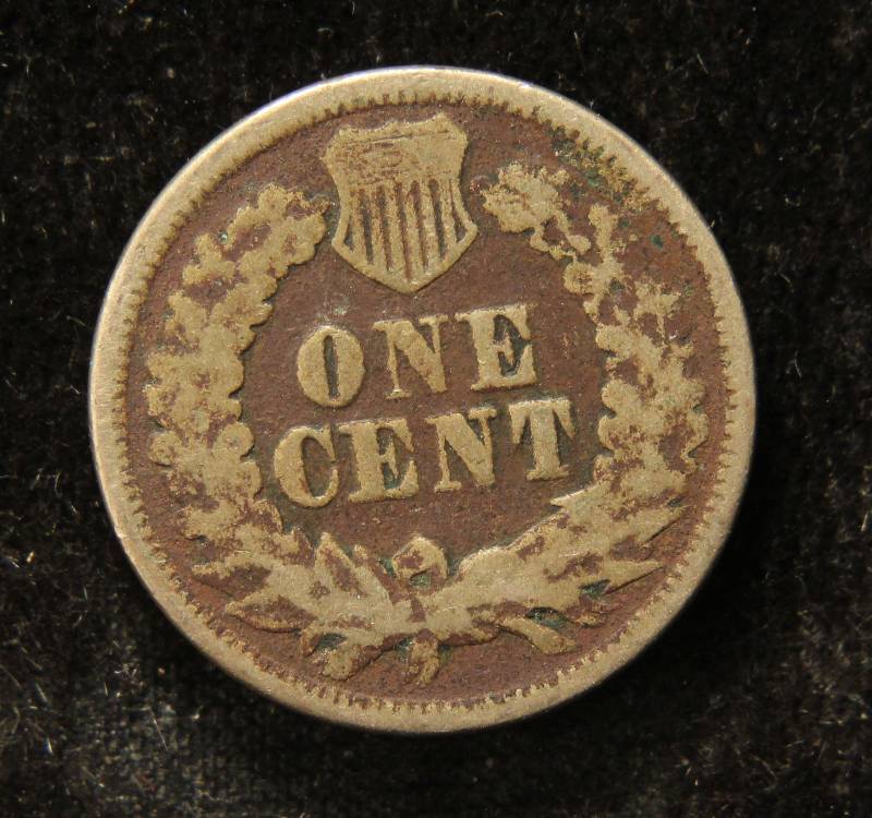 1863 COPPER NICKEL INDIAN HEAD CENT VG