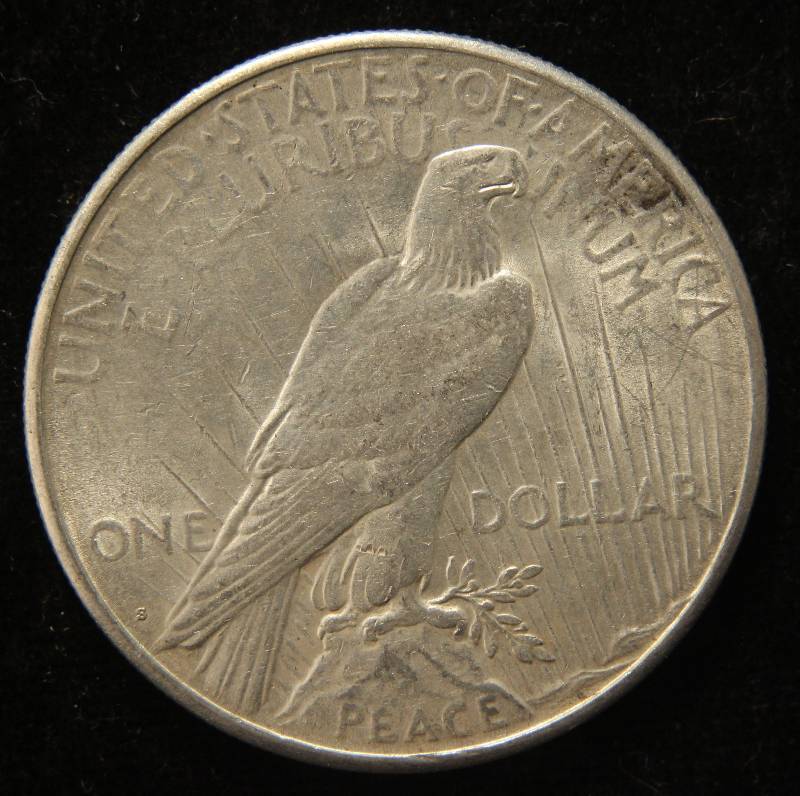 1923-S PEACE SILVER DOLLAR AU