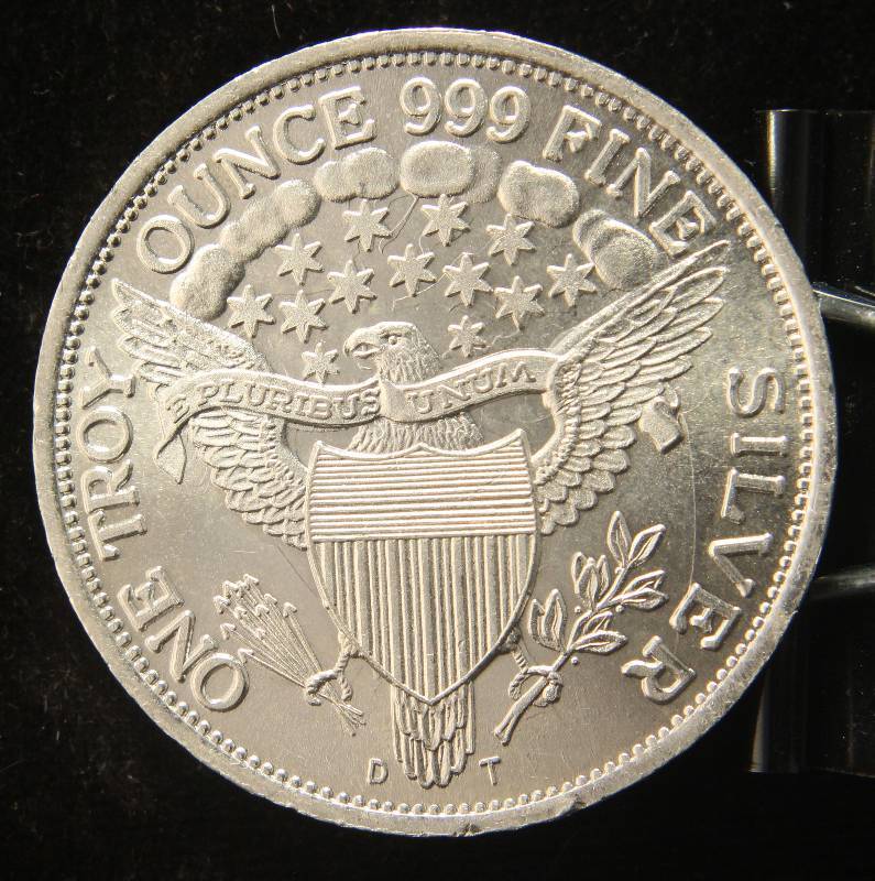 1 TROY OZ. .999 FINE SILVER EARLY DOLLAR DESIGN