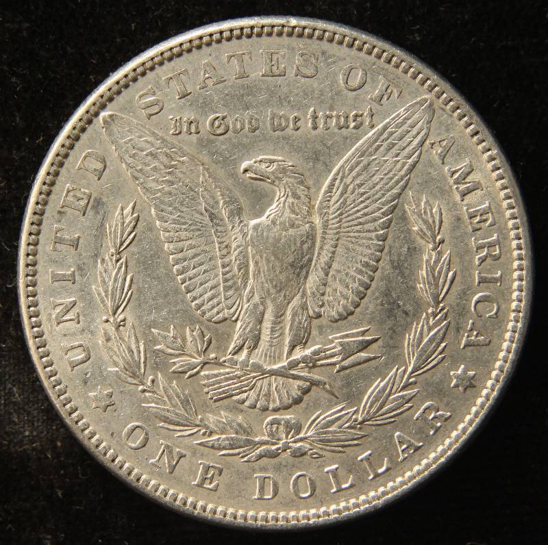 1887 MORGAN SILVER DOLLAR AU
