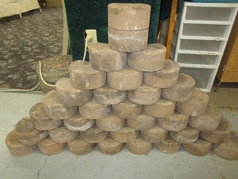 lot 34 image: 37 Cement Flower BedEdging  Blocks