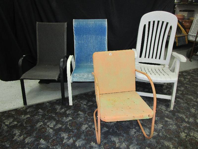 lot 35 image: Vintage Metal chair and Various Chairs