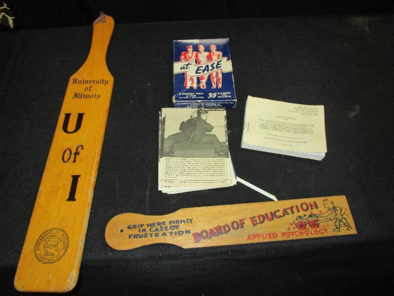 lot 96 image: University of Illinois and Board Military Gun Manual and At Ease Military Game