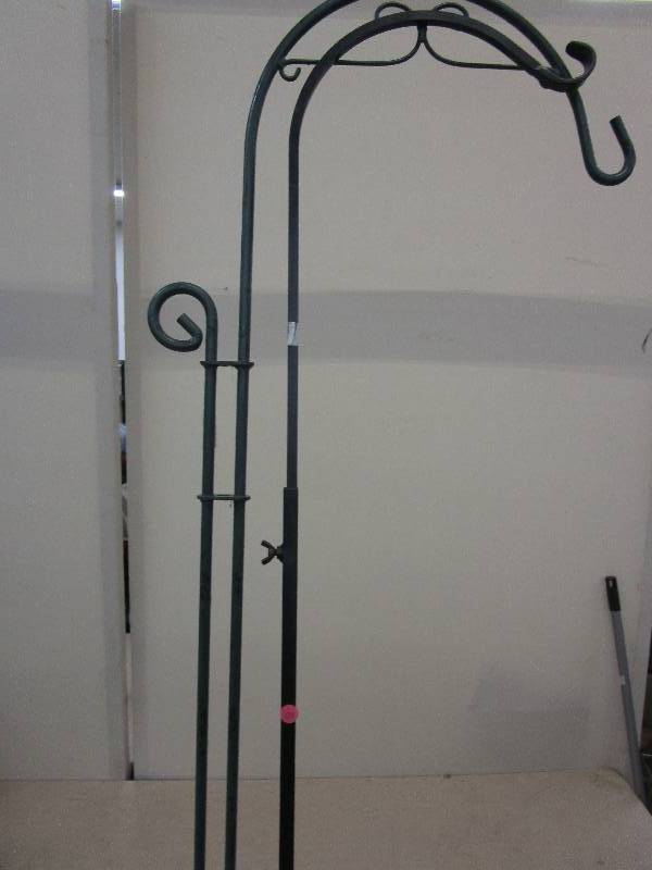 lot 104 image: Shephards Hooks 7 ft Black one is Adjustable