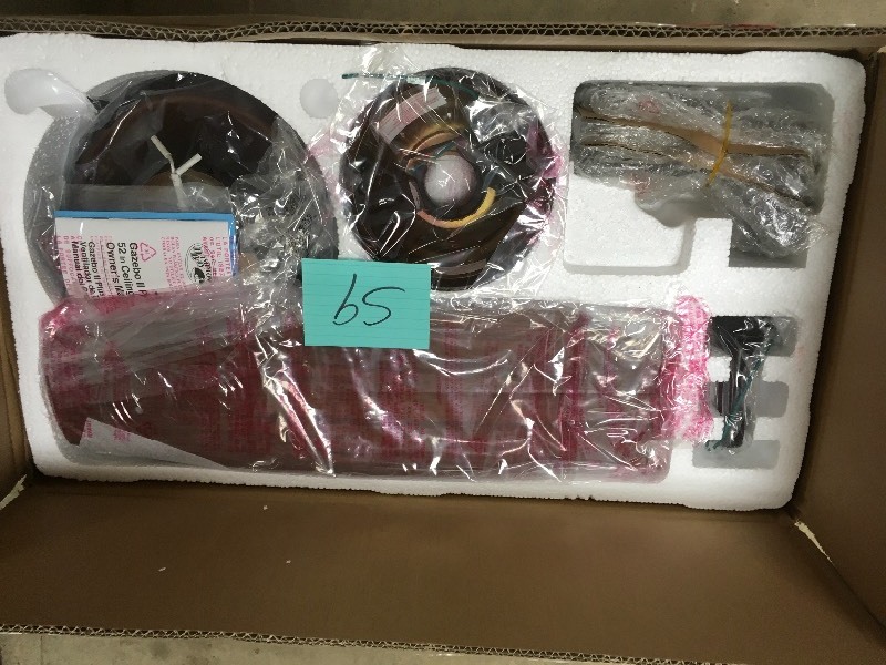 Hampton Bay Gazebo II 52 in. IndoorOutdoor Weathered Bronze Ceiling Fan with Light Kit Open box not used