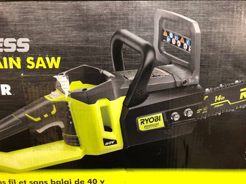 Ryobi Chain Saws 14 In 40 Volt Brushless Cordless Chainsaw