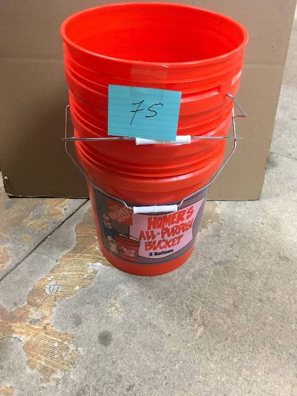 The Home Dep 5 Gal. Homer Bucket New set of 6