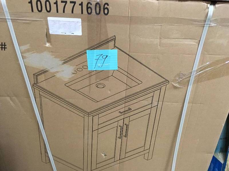 Pegasus Santa Monica 36 in. W x 21 in. D Vanity in White with a Marble Vanity Top in White with White Basin New