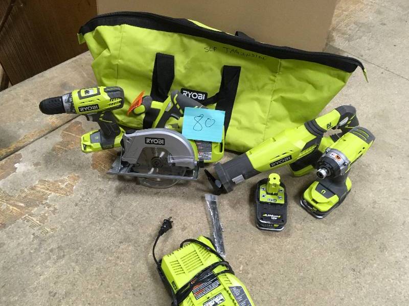 RYOBI 18-Volt ONE Lithium-Ion Cordless Combo Kit (4-Tool) Used in very good working condition