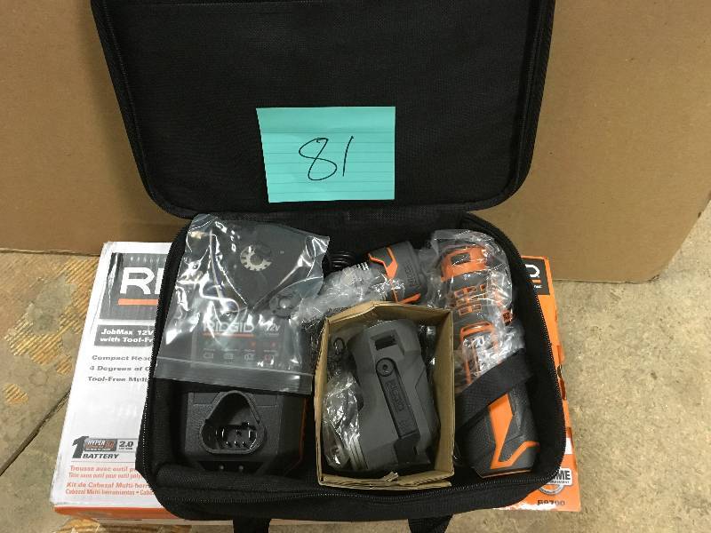 Ridgid JobMax 12-Volt Multi-Tool with Tool Free Head Open box not used