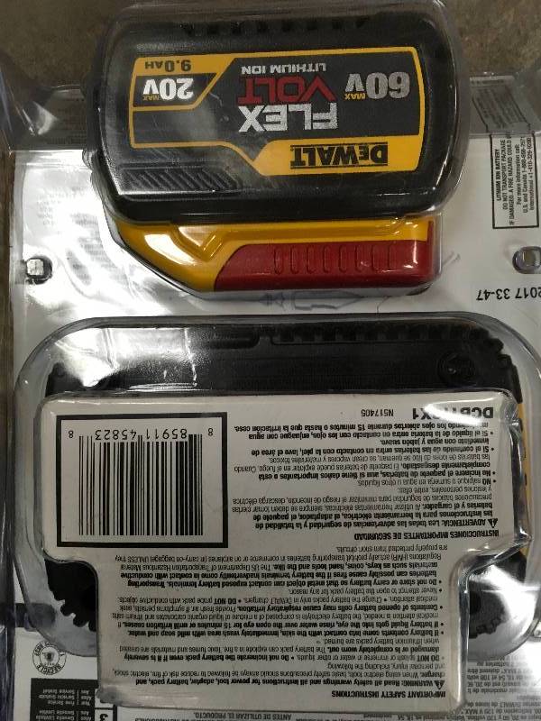 DeWalt FLEXVOLT 20-Volt60-Volt MAX Lithium-Ion Battery Open box not used