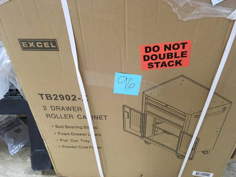 Excel Steel Roller Cabinet, Blue, 25.8 in. W x 17.8 in. D x 37.2 in. H NEW