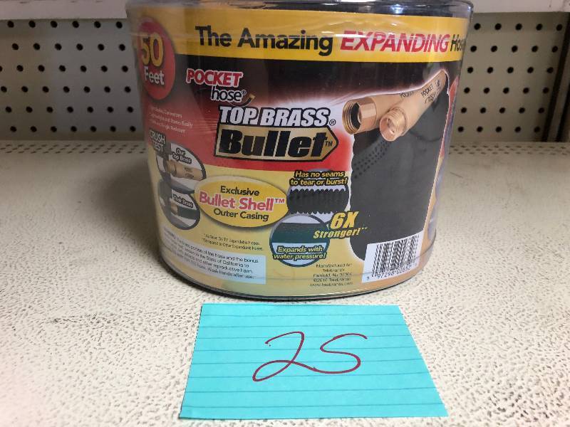 Pocket Hose Top Brass  Expandable Garden Hose by BulbHead (50) not used