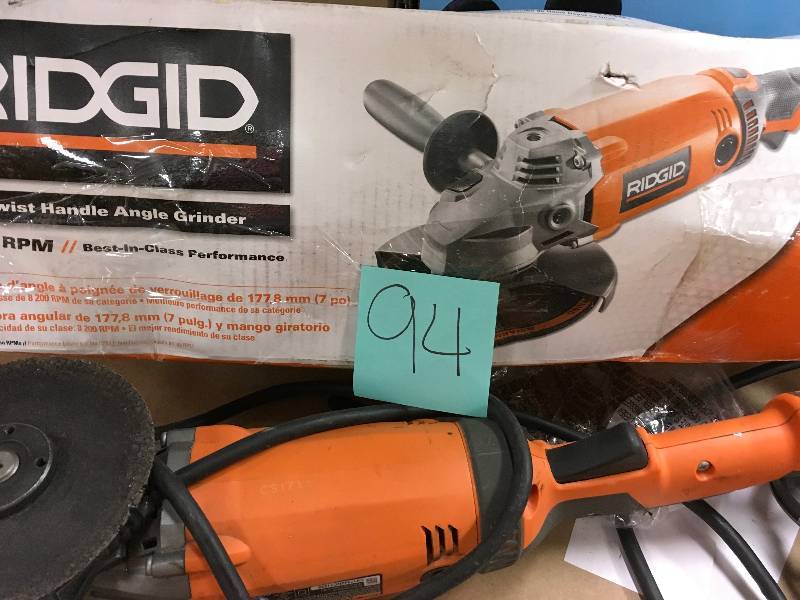 RYOBI 5 Amp Corded 7 in. Twist Handle Angle Grinder Used