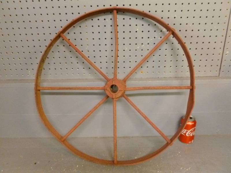 lot 103 image: Vintage Steel Wheel