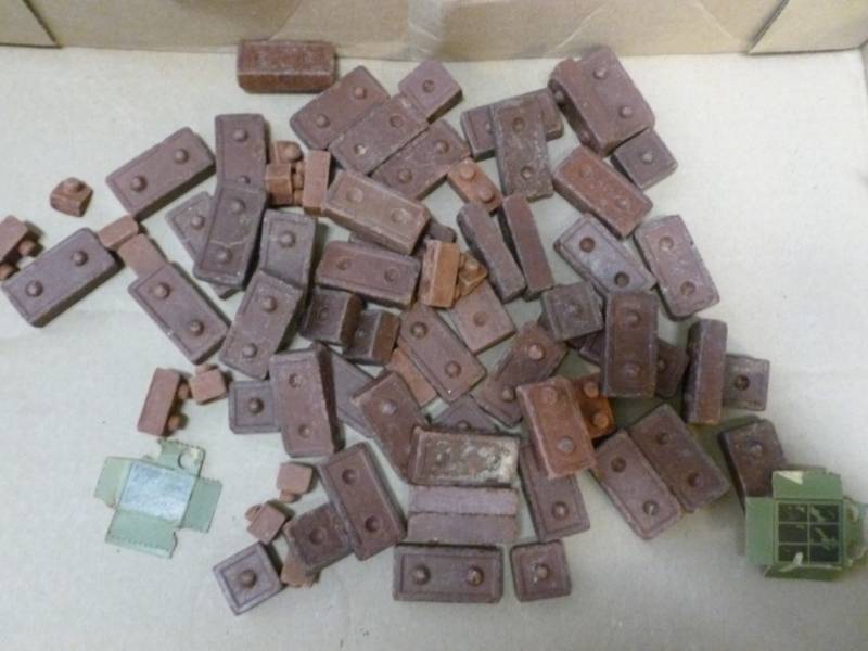 lot 154 image: Antique Clay Legos Type  Building Blocks