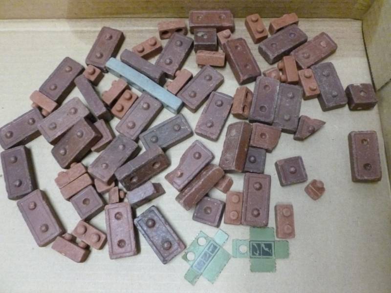 lot 159 image: Antique Clay Legos Type  Building Blocks