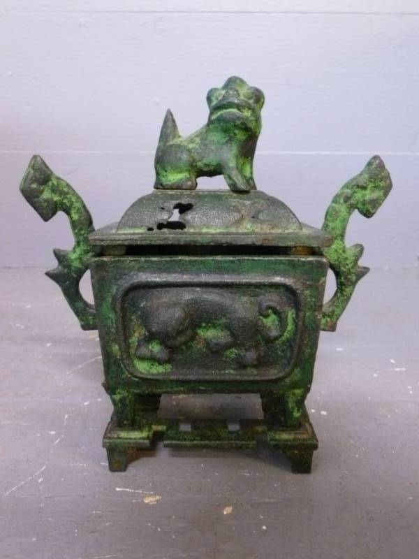 lot 216 image: Cast Iron Incense Burner