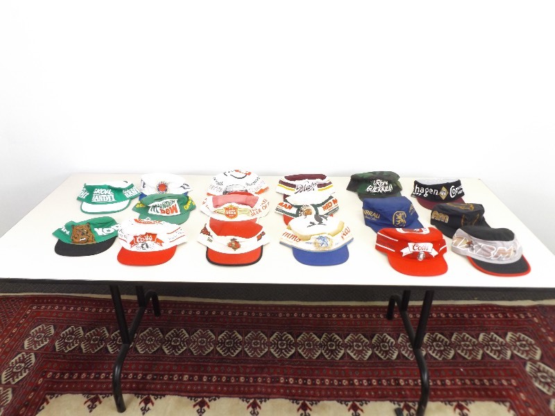 lot 2 image: New Old Stock 1980s Salesmans Sample Advertising Hat Collection