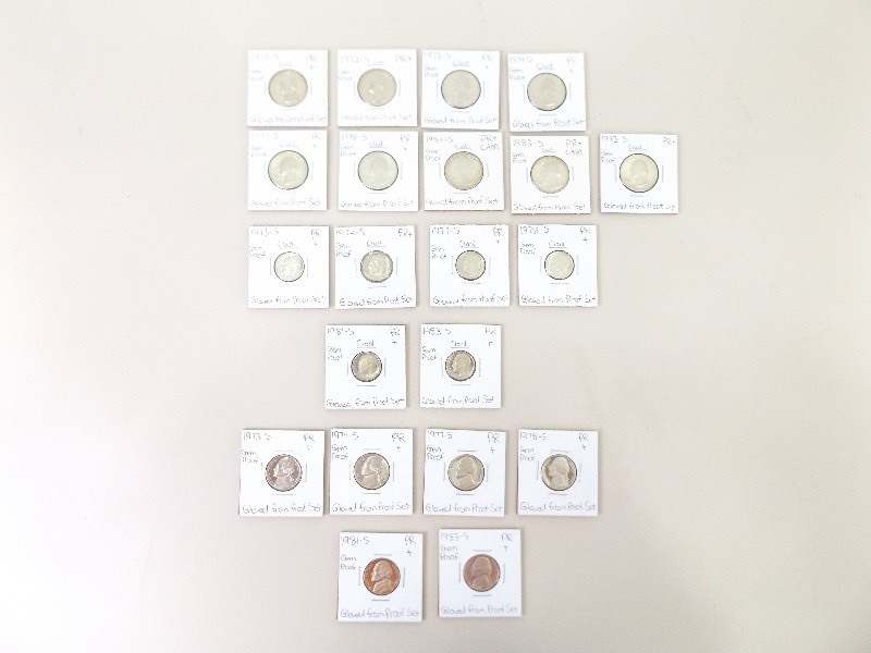 lot 35 image: Lot of Gem Mint Proof Quarters, Dimes, and Nickels 