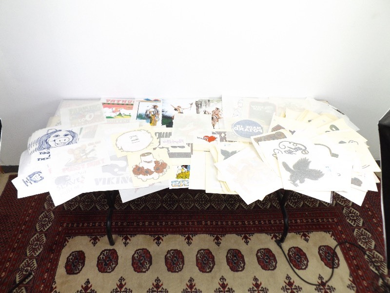 lot 46 image: Large Lot of Vintage 1970s etc. T-Shirt Iron Ons