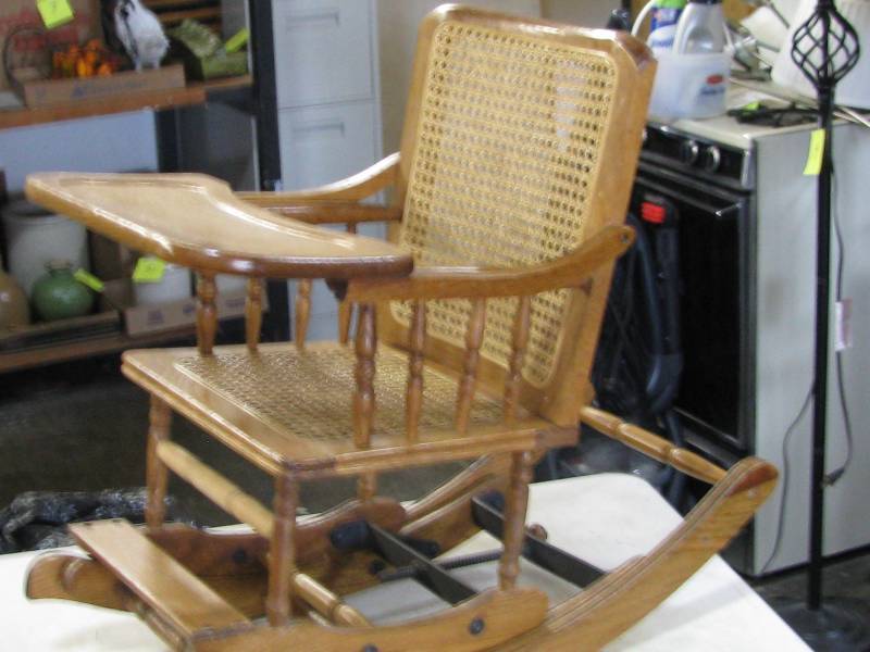 Caned RockerHigh Chair