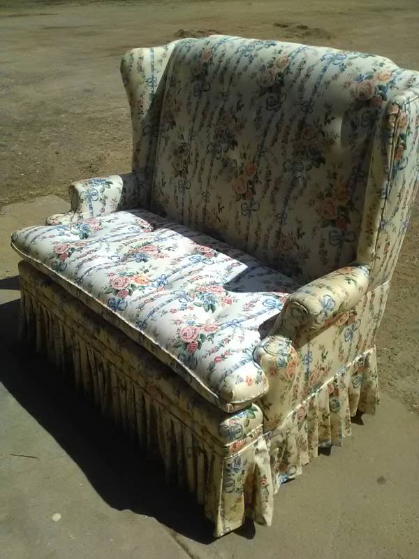 lot 6 image: WINGBACK SOFA