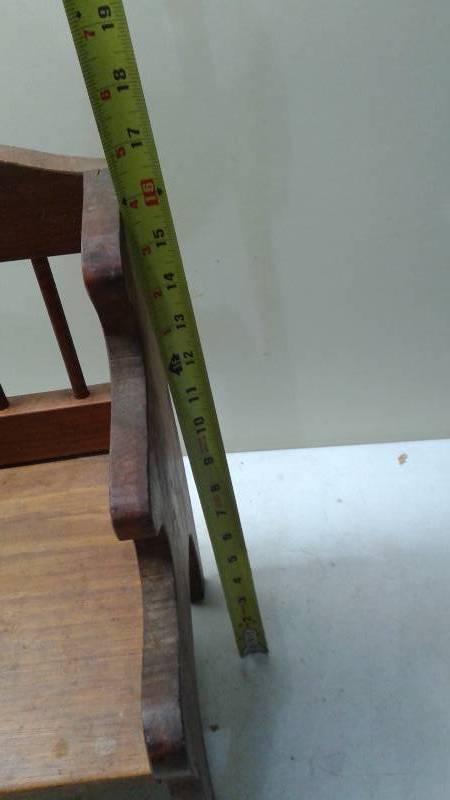 lot 24 image: Small Wood ChairPlant Stand